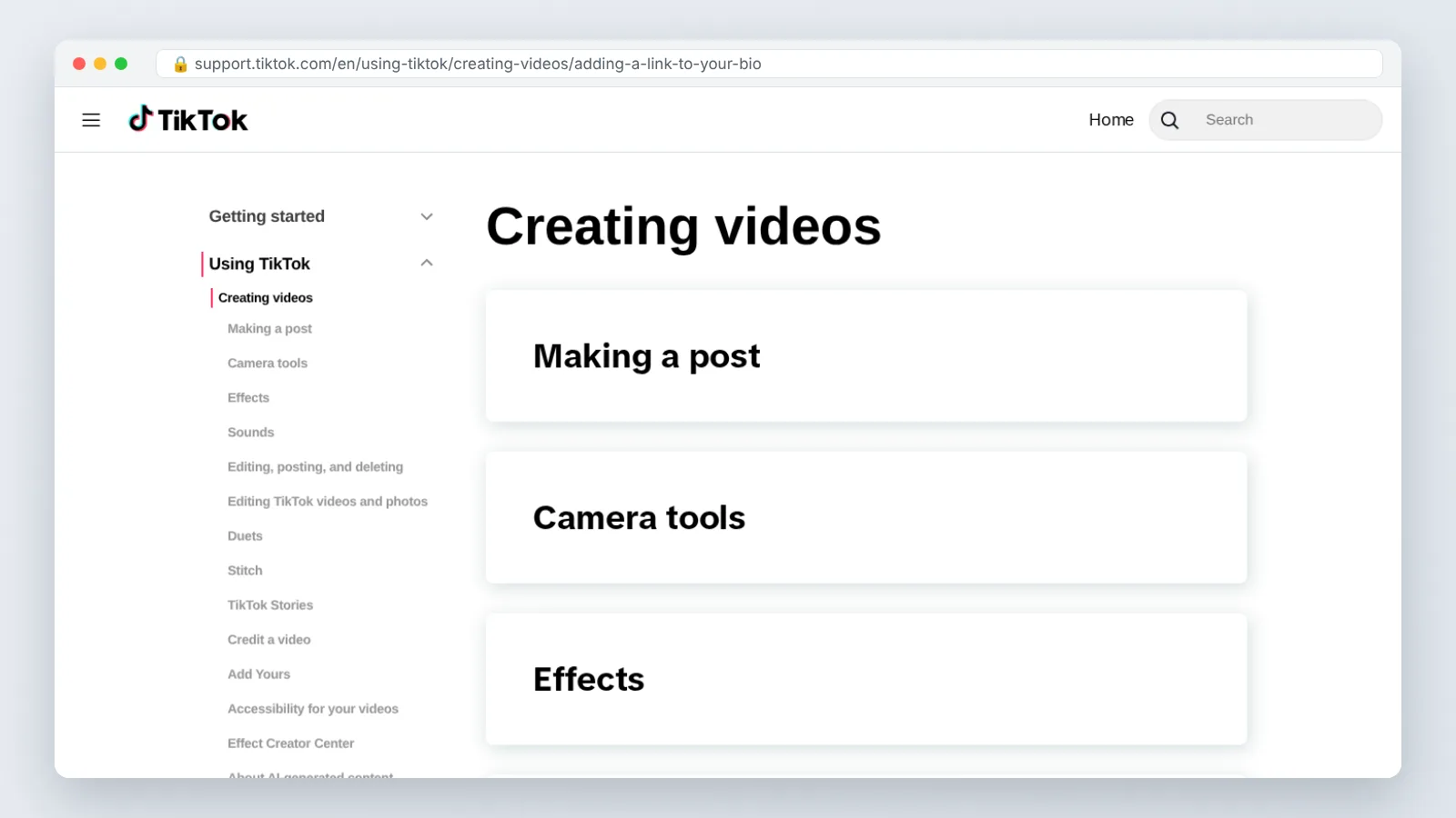 TikTok screen: Profile → Edit profile → Website field for the bio link