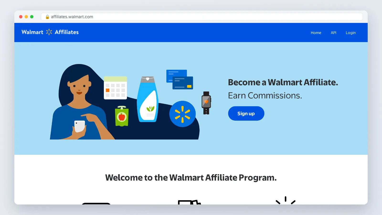 Walmart Affiliate Program official site preview